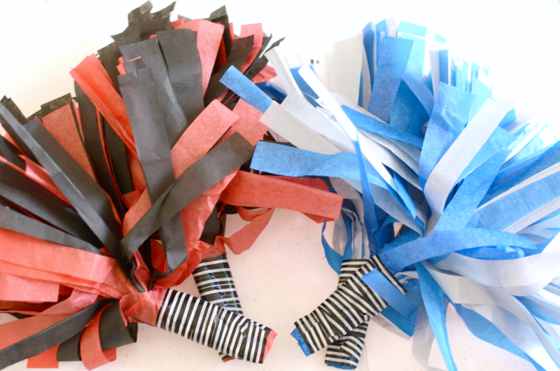 Easy DIY Craft: Tissue Paper Pom Poms for the Superbowl DIY Crafts